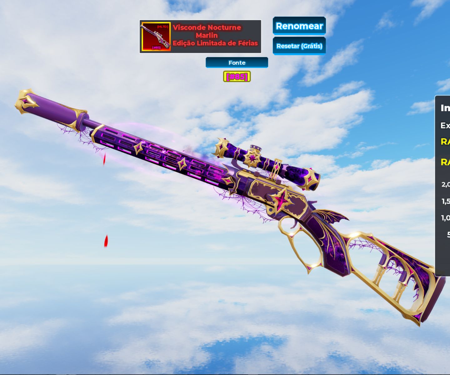 NOVAS SKINS NO ARENA SNIPERS ROBLOX! | Somente Skins Limitadas e Secretas