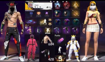 CONTA DE FREE FIRE VETERANA COM 684 PEITORAIS 4 ANGELICAIS GEMADA LV. 73