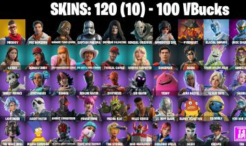 120 Skins PRODIGY | PSYCHO BANDIT | UNSC SPARTAN | TAKE THE ELF | 100 VB