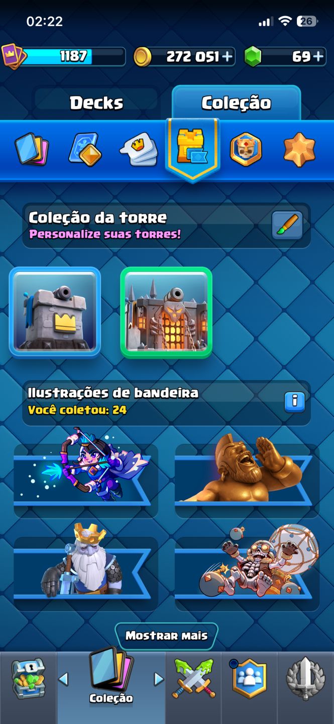 CONTA BRAWL STARS 70.989 TROFÉUS | 500 SKINS | 105 BRAWLERS | 7 HIPERCARGAS