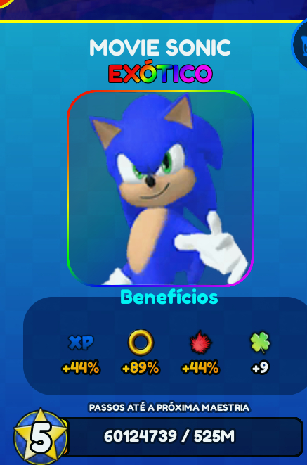 Sonic speed simulador personagem limitados!