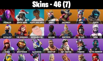 CONTA FORTNITE COM ATEMPORAL, LYNX, HOT MARAT, 1.550 V-BUCKS E 46 SKINS