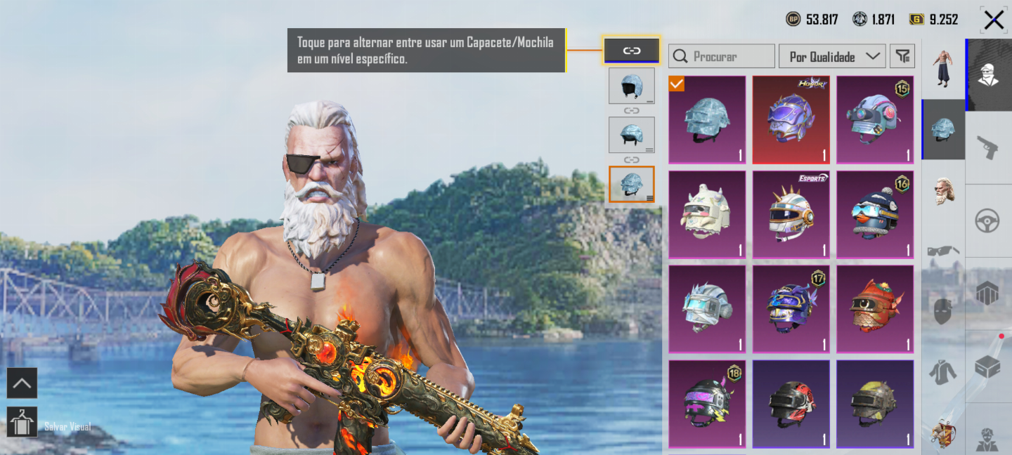 CONTA PUBG MOBILE FULL + SKIN GLACIAL E INFERNAL