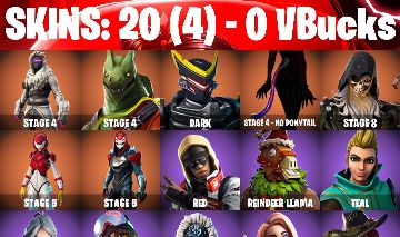 CONTA FORTNITE COM 20 SKINS (ZENITH/LYNX/PEELY/BLACKHEART/HYBRID/VENDETTA)