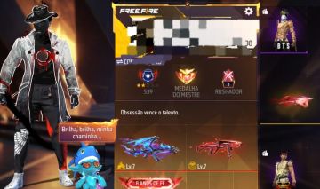Conta ff prime 7, com a nova skin do halloween masculino. 844 peitas