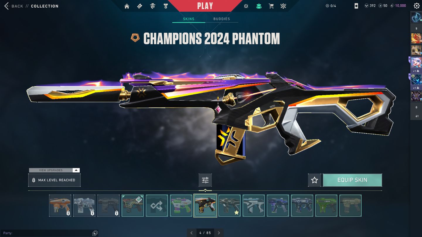 CONTA VALORANT NV446 ( PHANTOM CHAMPIONS + FACA LOCK IN + MUITAS SKINS)