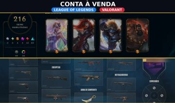 Conta Main Riot 2016 | LOL: 216 Skins | Valorant com Faca Sublime + Vandals