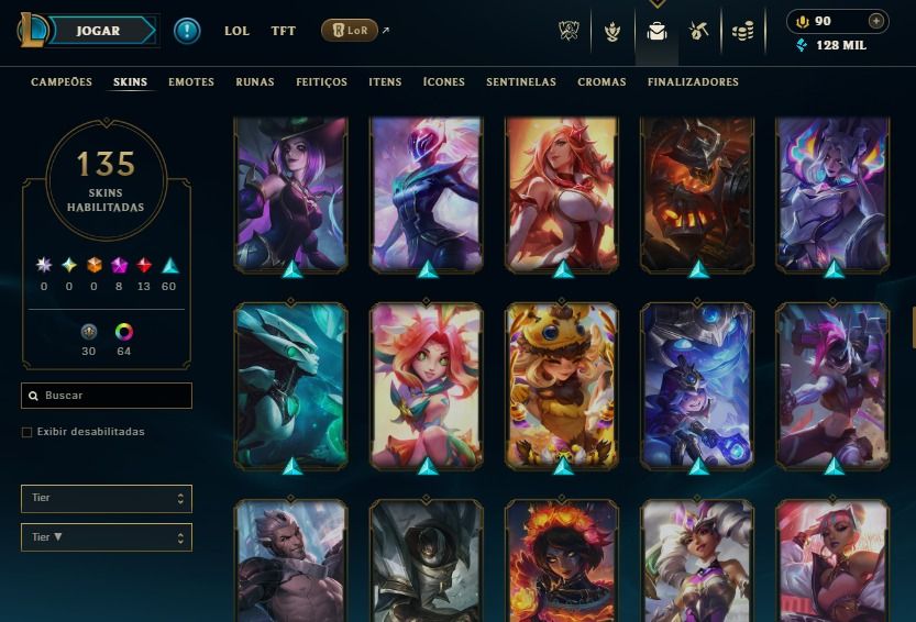 Conta Level 405 Corki Barão Vermelho 13 Lendárias 60epica 30 Legadas esmeralda 4
