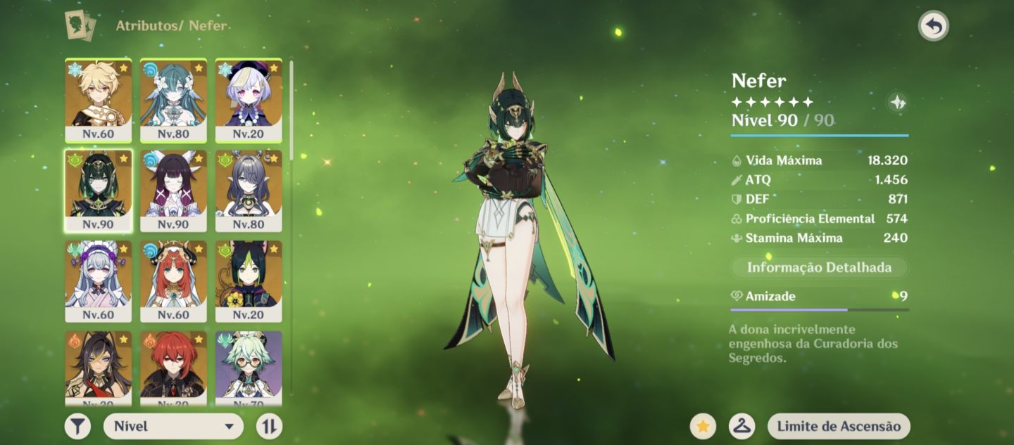 Conta Genshin AR 56 | Nefer Premium
