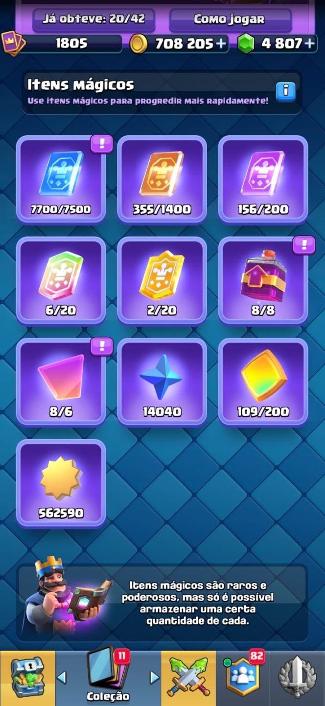 9 ANOS Clash Royale 14K+ Troféus 24 Cartas Nvl 16 560k Pts de Elite Full