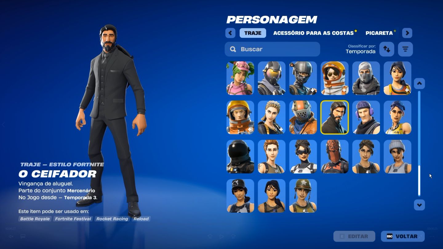 Conta Fortnite OG Season 3 com várias skins