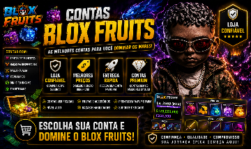 CONTAS BLOX FRUITS PREMIUM | GOD HUMAN, CDK, TTK, V4, SANGUINE E FRUTAS MÍTICAS