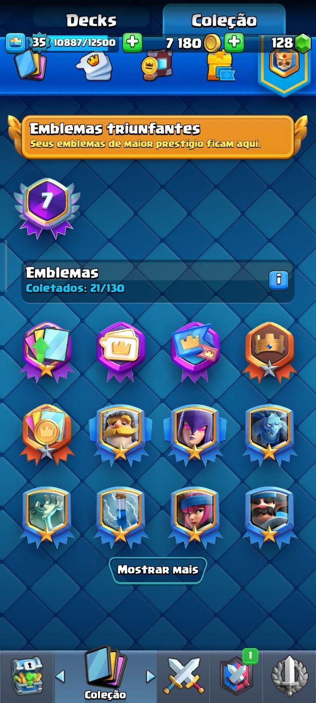 Conta | Clash Royale - 7 Anos Ativa e 7.5k de Troféus//Detalhes na Descrição