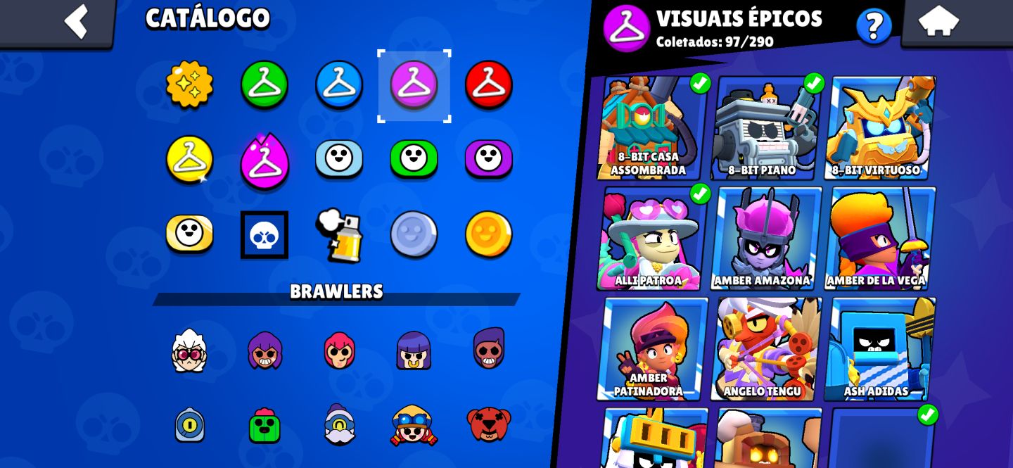 CONTA BRAWL STARS À VENDA 106/107 BRAWLERS 31 BRAWLERS FULL 11 45.782 TROFÉUS