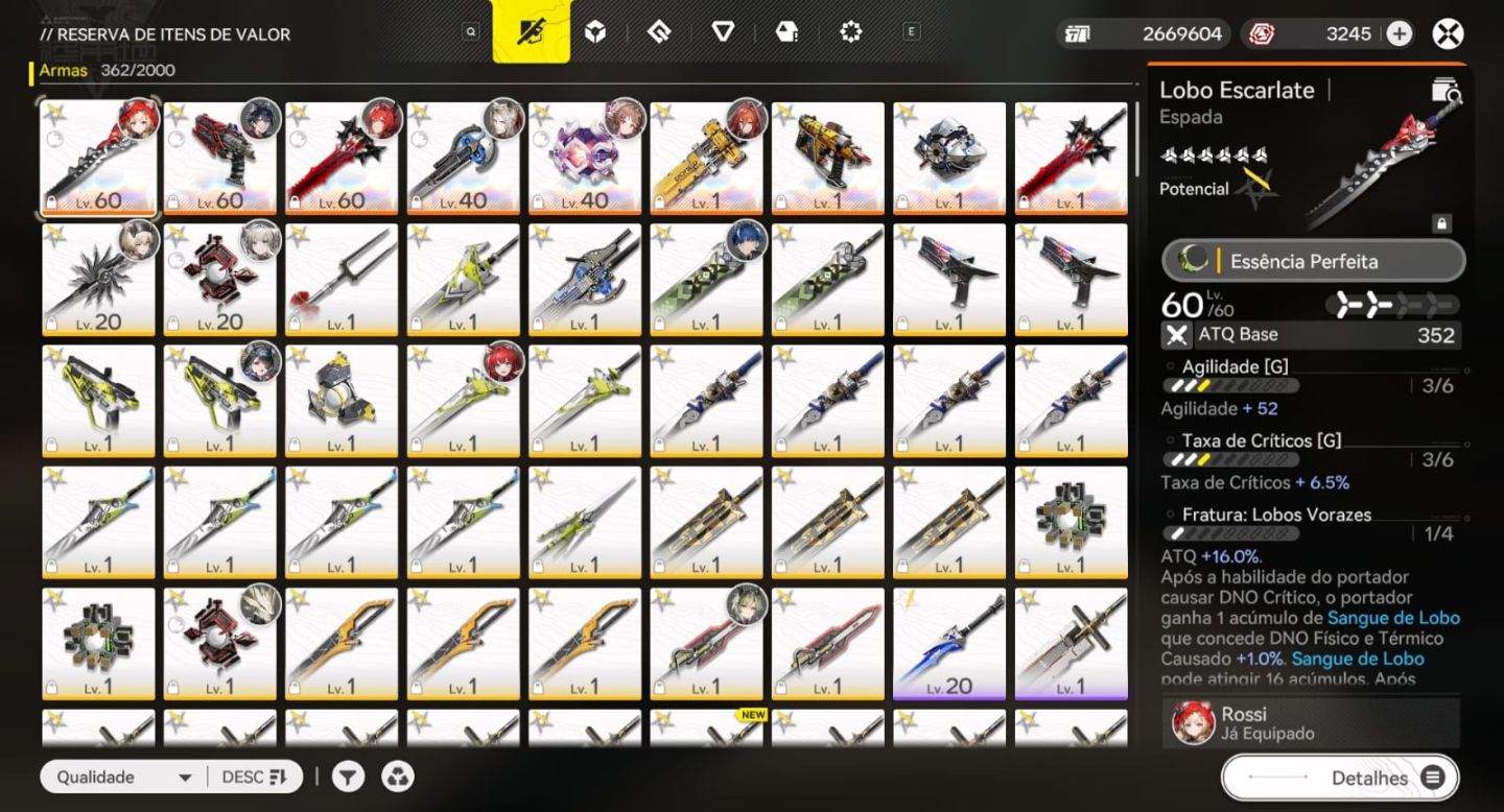Arknight Endfield Acc Lvl 52 - Rossi P2+Assinatura/Lavaetain+assinatura/Tangtang