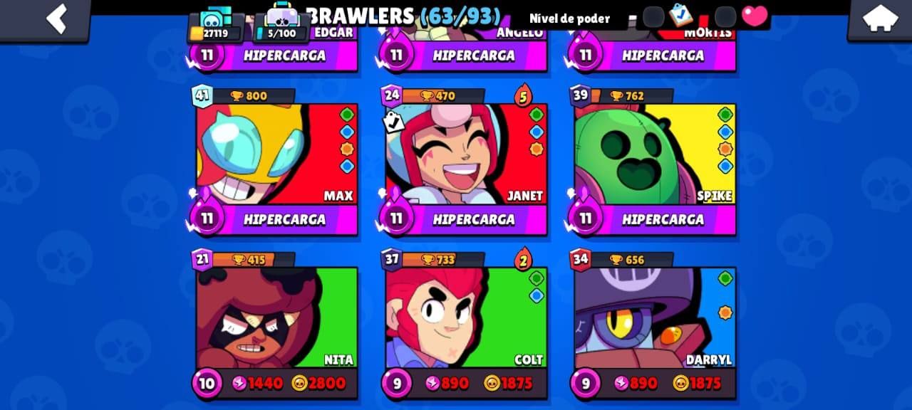 CONTA BRAWL STARS - 27k TROFÉUS.
