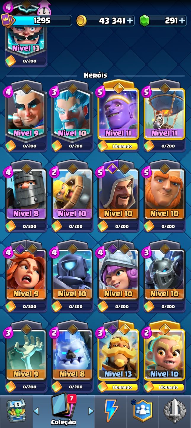 Conta Clash Royale - Preço Revenda arena 20 com herois metas