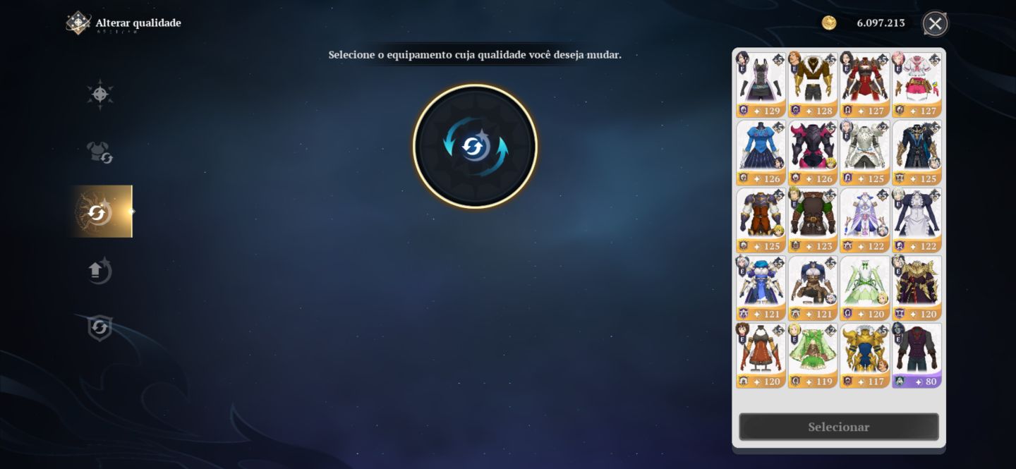 The Seven origin Conta com 23 dos 28 heróis ativo na conta atualmente