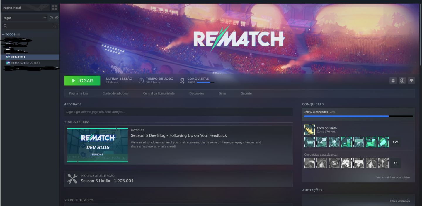 [Menor Preço] Rematch pro edition - conta só sua!