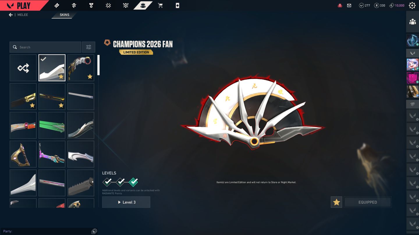 CONTA VALORANT (COM KARAMBIT CHAMPIONS 2021)