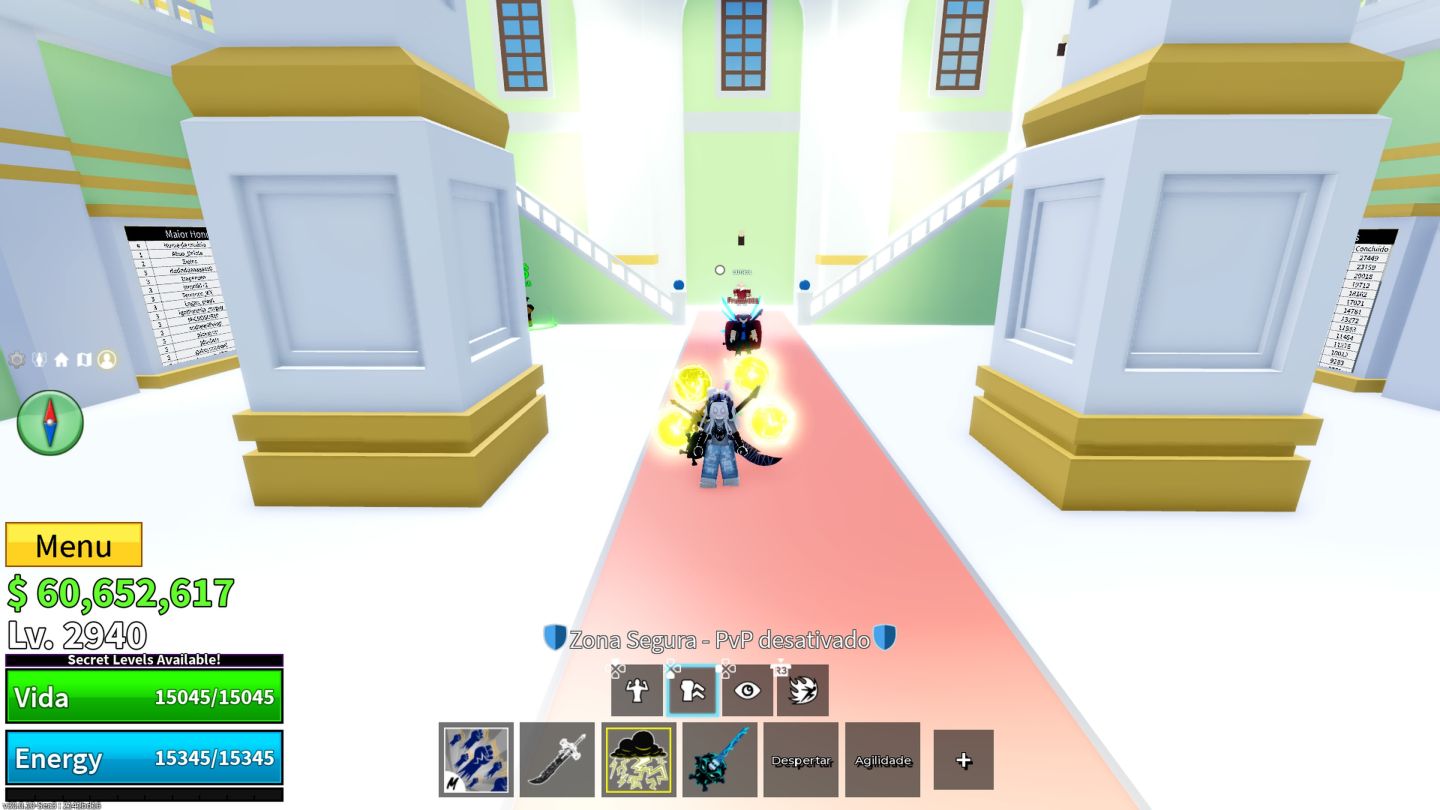 Conta de Blox Fruits, Varias Frutas Permanentes, 5 Slots e Todas as Gamepasses