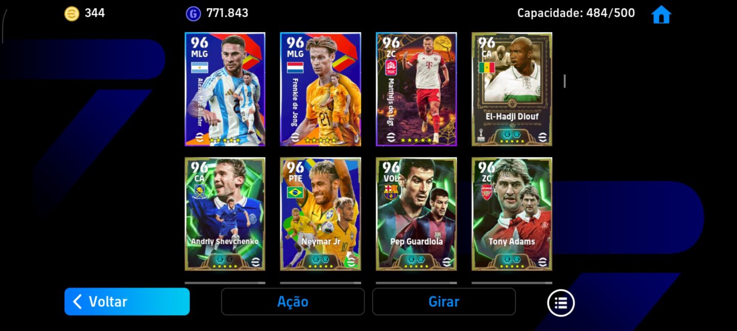 CONTA EFOOTBALL MOBILE COM 3266 DE FORÇA!