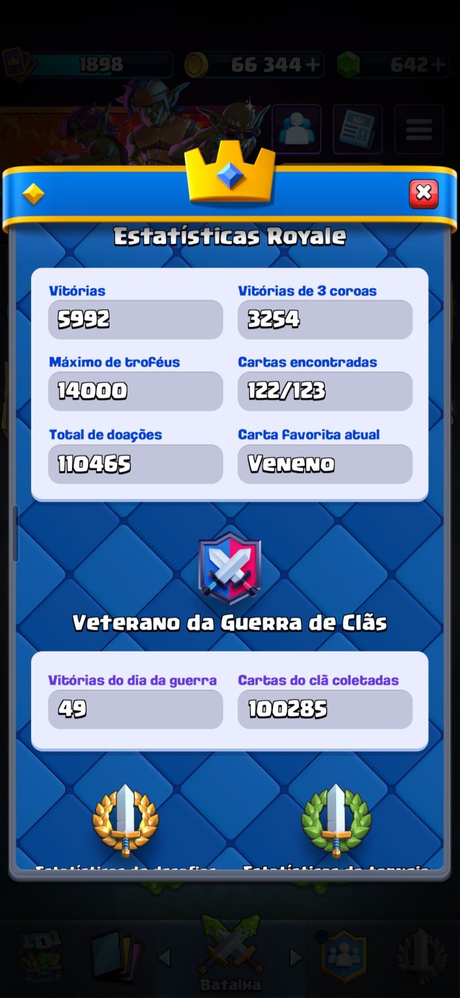 Clash royale conta antiga