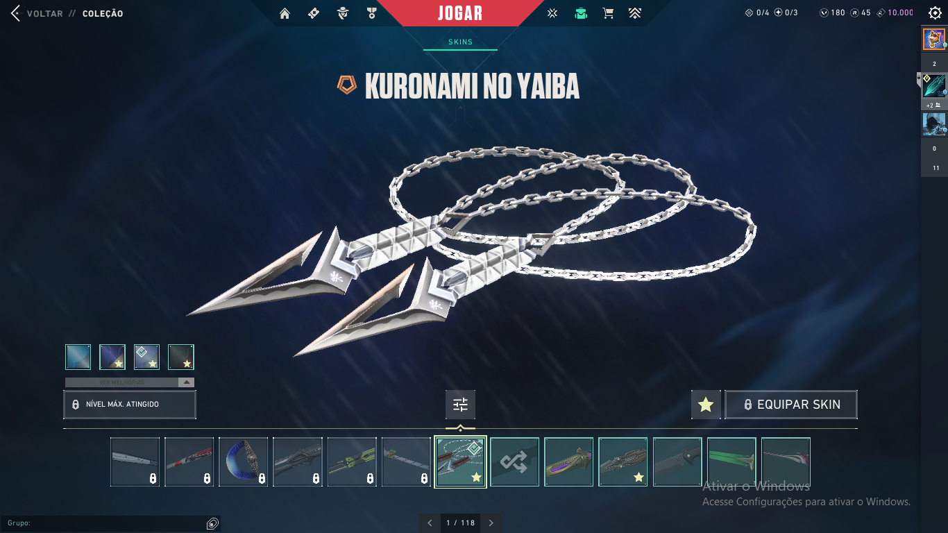 Conta VALORANT LV.200+ com diversas skins.