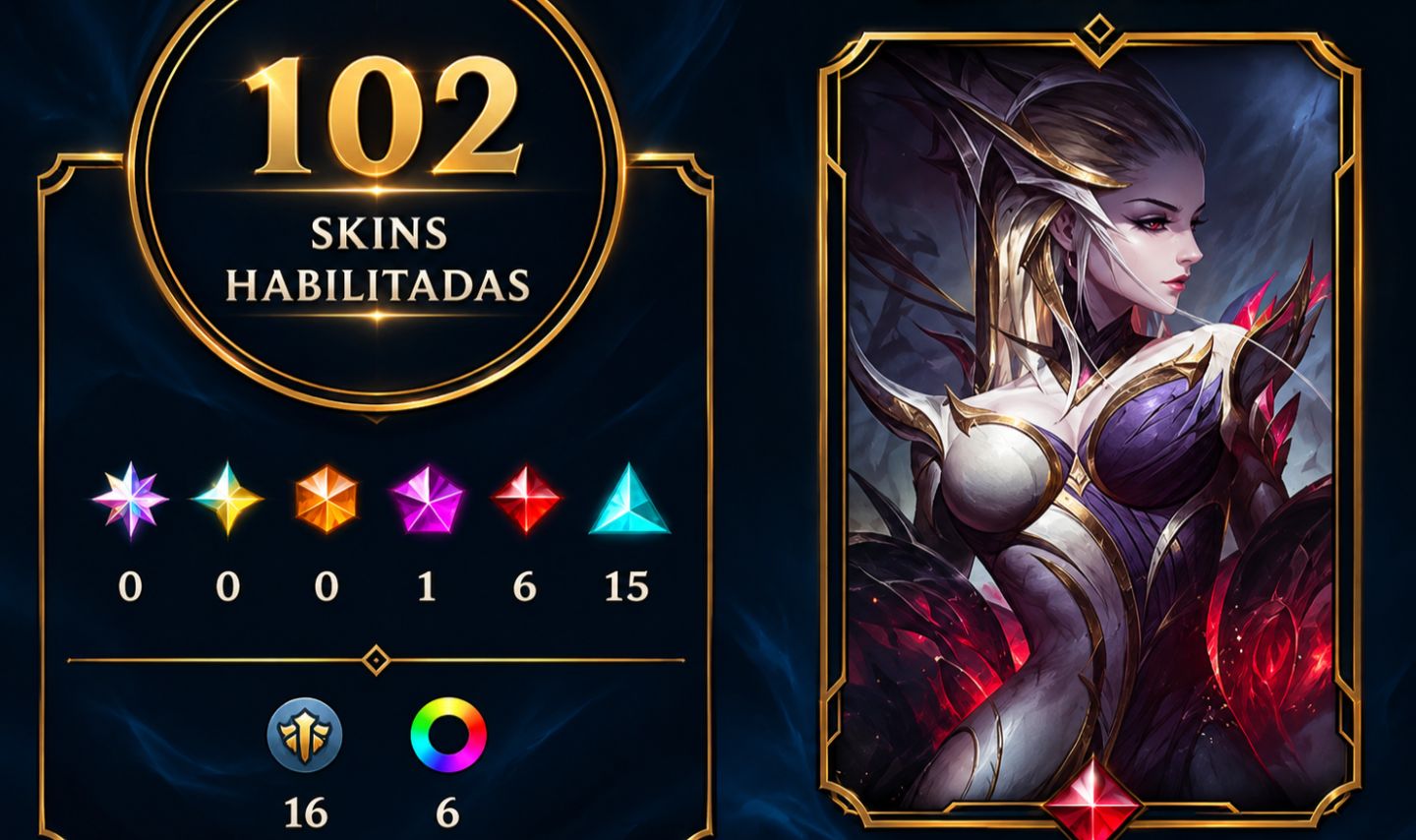 CONTA LOL | 102 SKINS | FULL ACESSO | BR