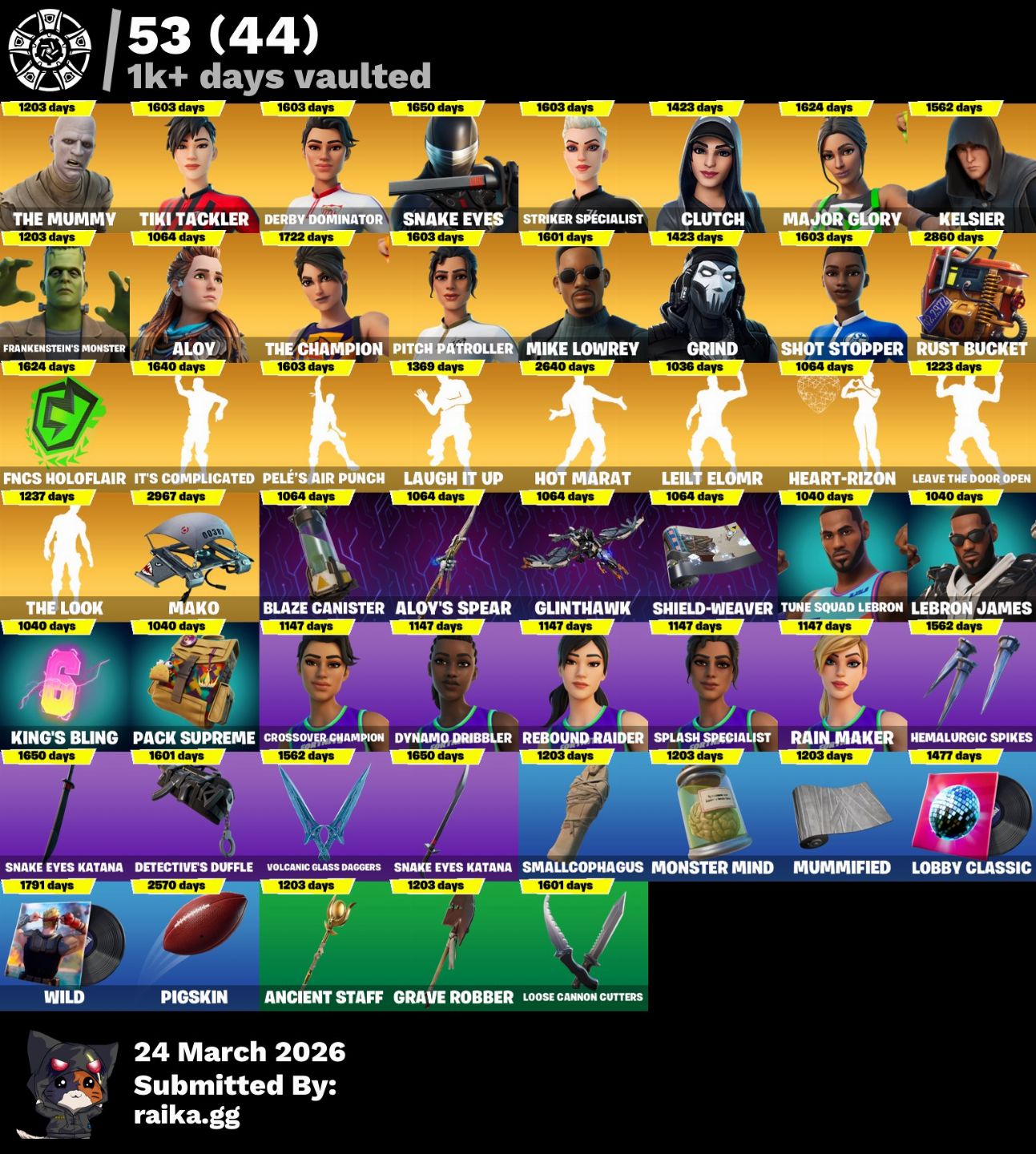 CONTA 3OG FORTNITE - COLECIONADOR - Renegade / S2 + Bundles