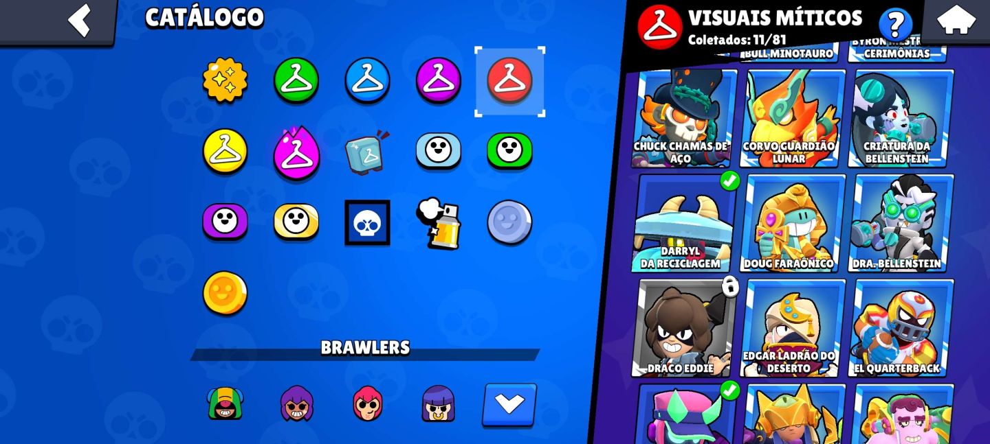 Conta Brawl Stars super rara com skins exclusivas