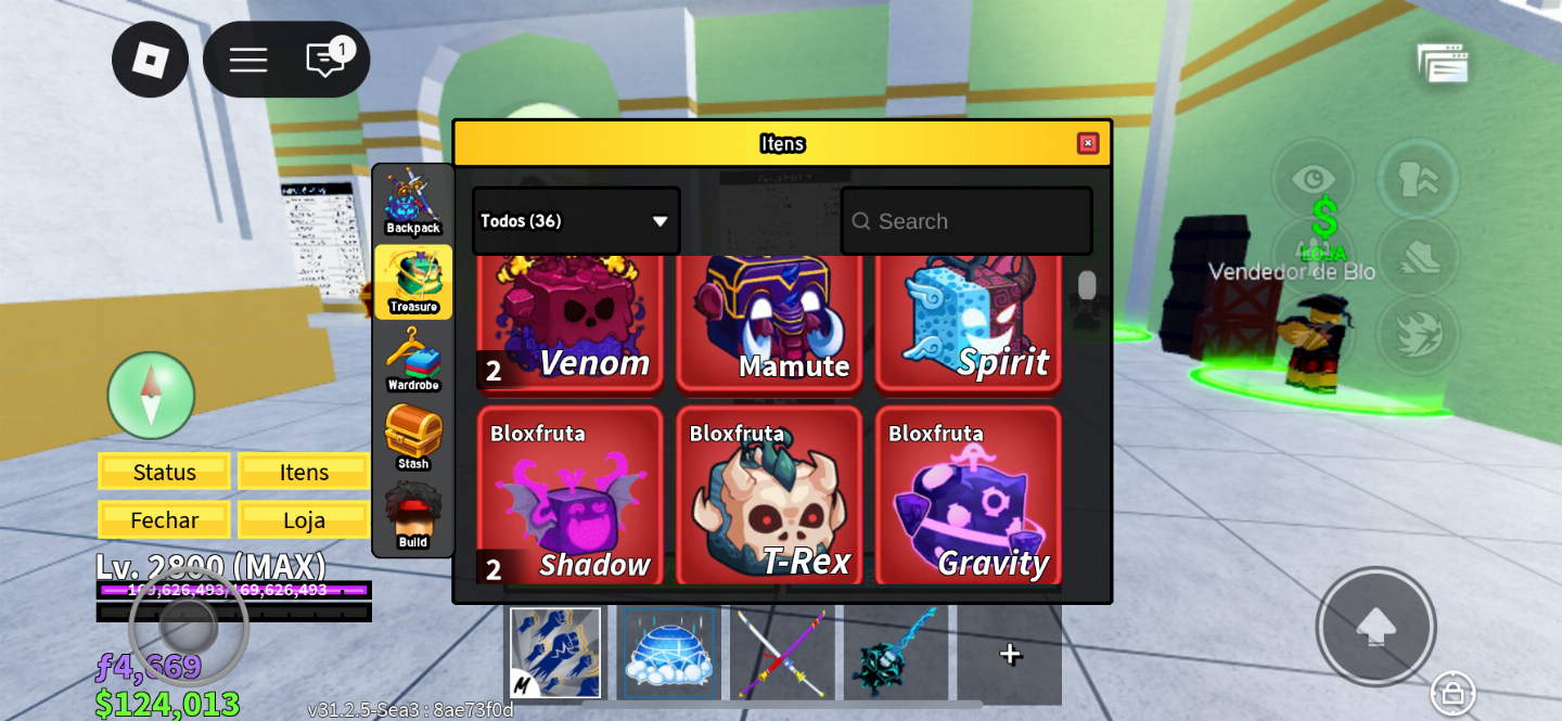 CONTA ROBLOX +30 MIL ROBUX GASTOS | FULL BLOX FRUITS | MUITAS SKINS | R$380