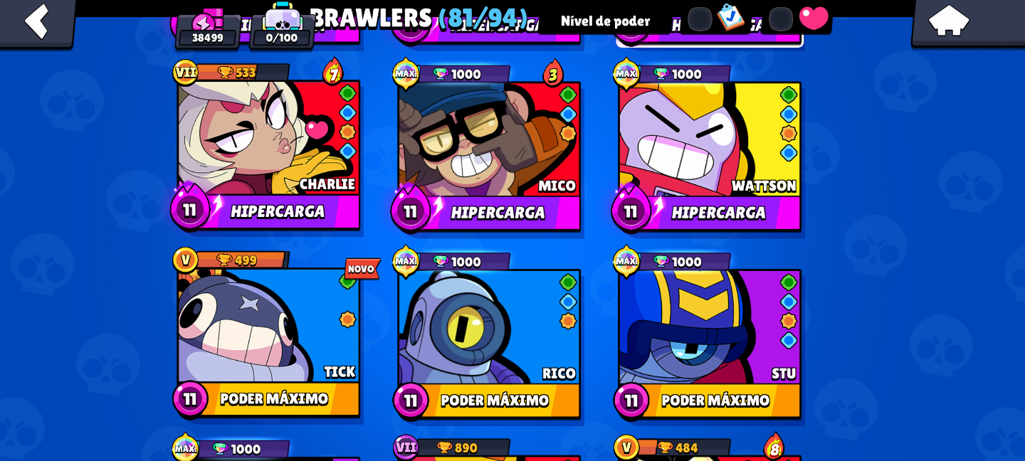 CONTA BRAWL STARS VETERANA FULL ACESSO