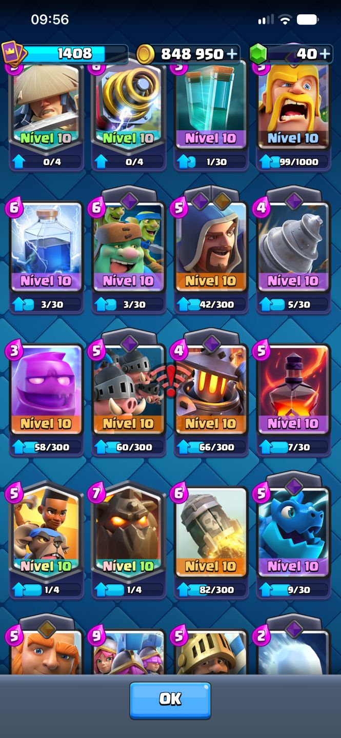 Conta Clash Royale 7652 Troféus Nv 1408 ARENA 20