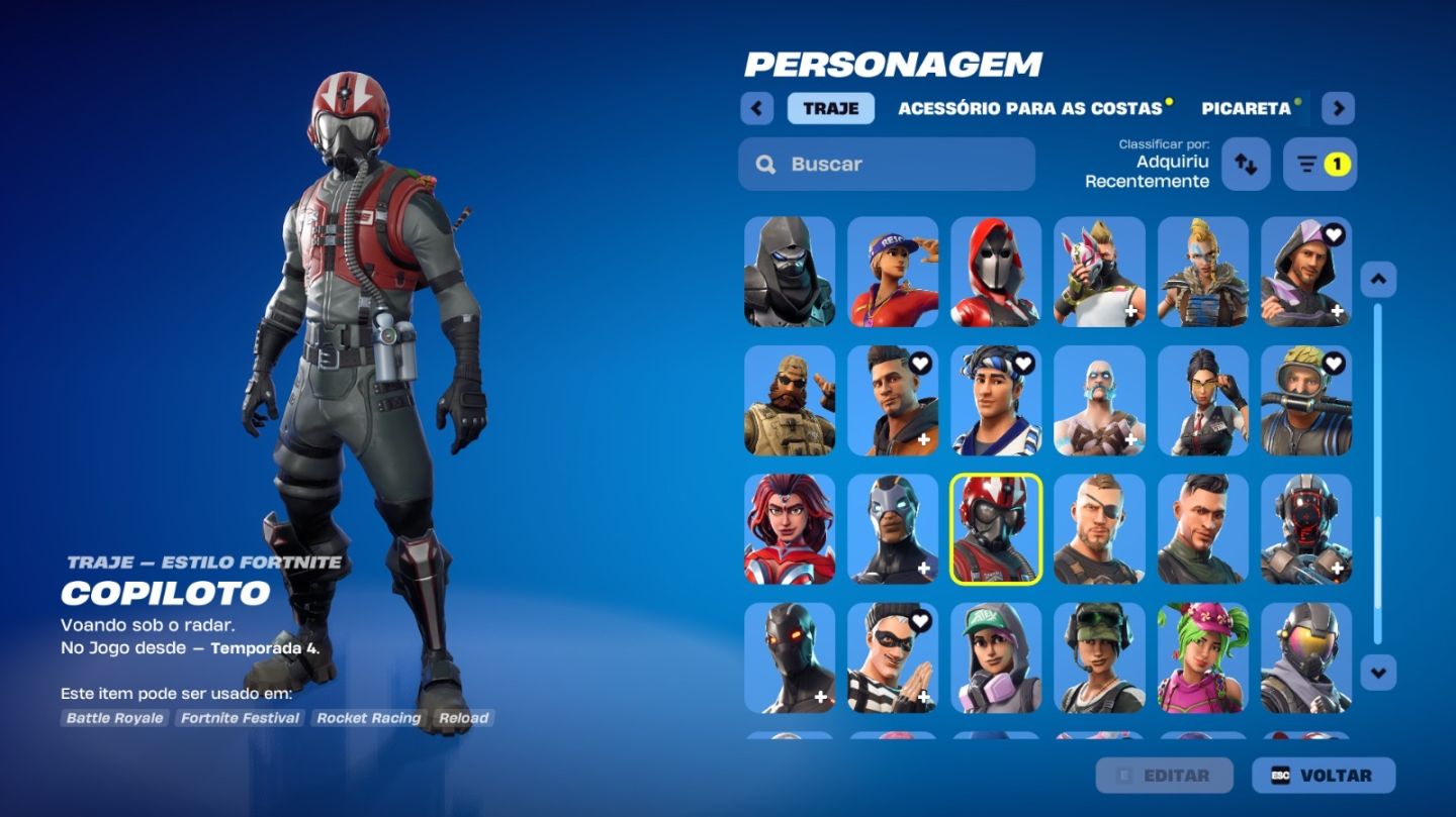 Conta Fortnite com Salve o mundo, itens e skins raras, 1400 Vbucks, varios jogos