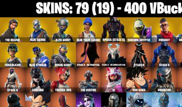 CONTA FORTNITE com The Reaper |Blue Squire|Elite Agent|Royale Bomber e 79 SKINS