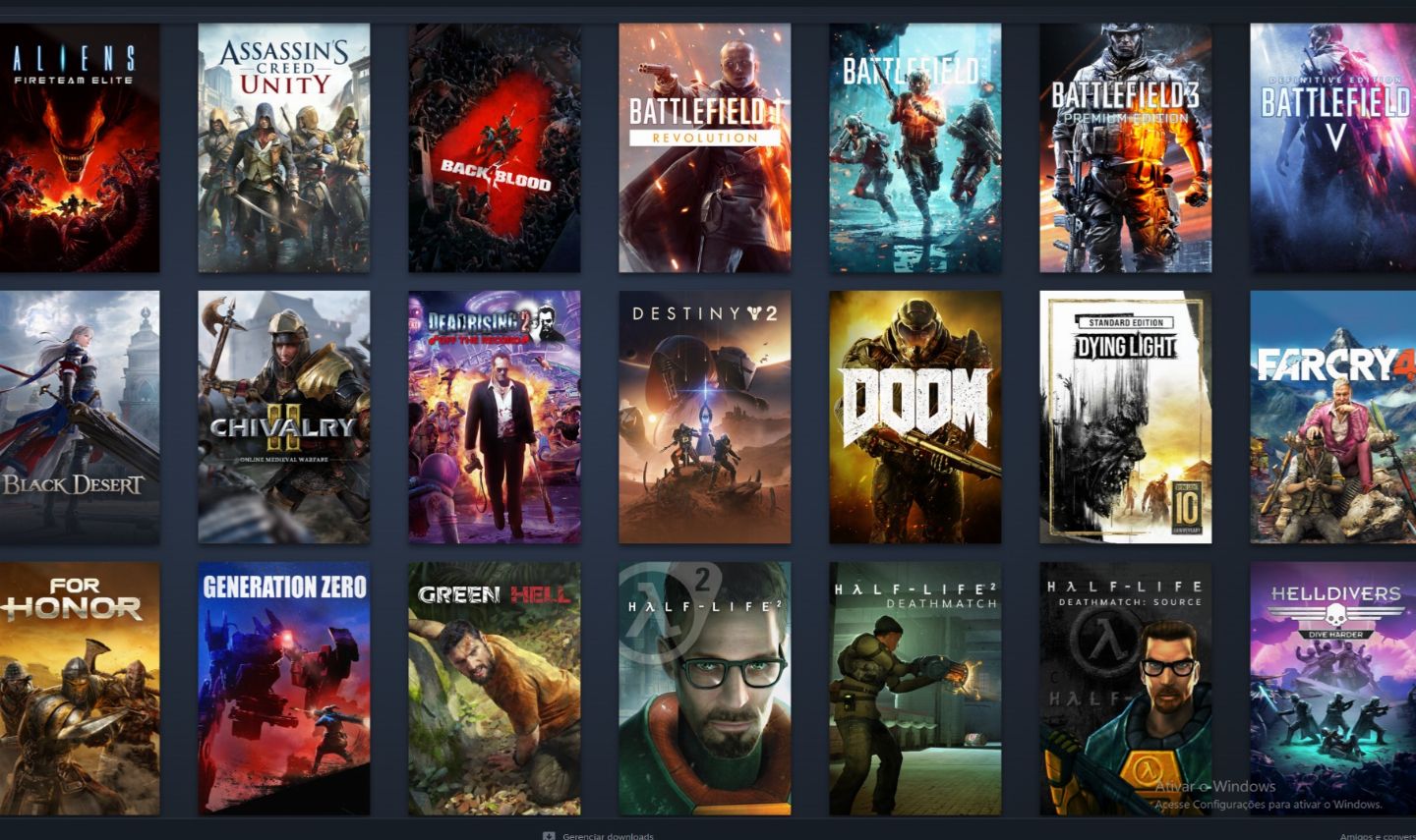 Conta steam com 35 jogos ,12 anos , avaliada em 2600
