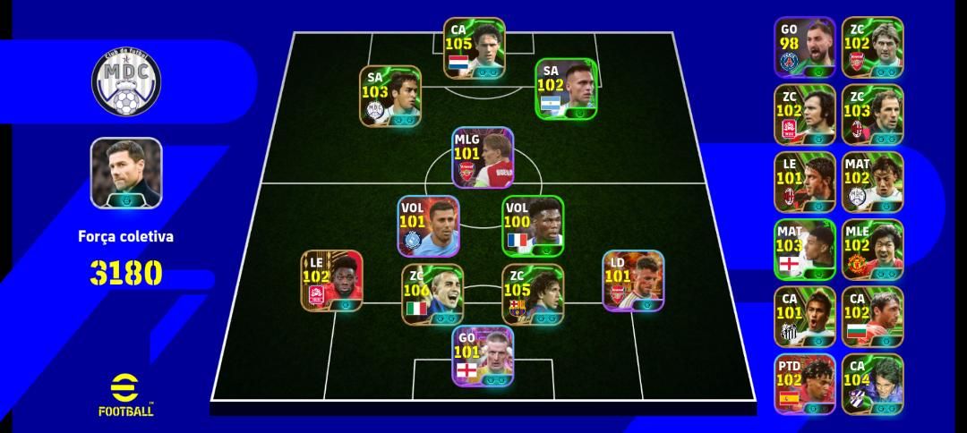 CONTA TOP - eFootball - 3187FC Basten/ Raúl / Cannavaro /Baresi / ParkJiSung