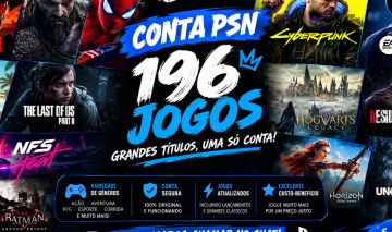 PSN COM 196 JOGOS | FIFA 26 + GTA V + RDR2 + CYBERPUNK + RESIDENT EVIL +