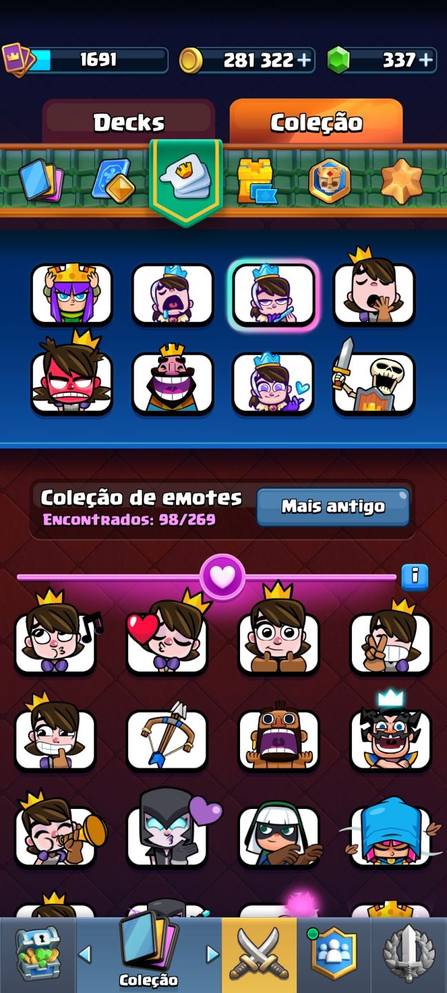 CONTA CLASH ROYALE ANTIGA E MUITO UPADA COM MUITAS CARTAS LVL 16 E COM RANKED