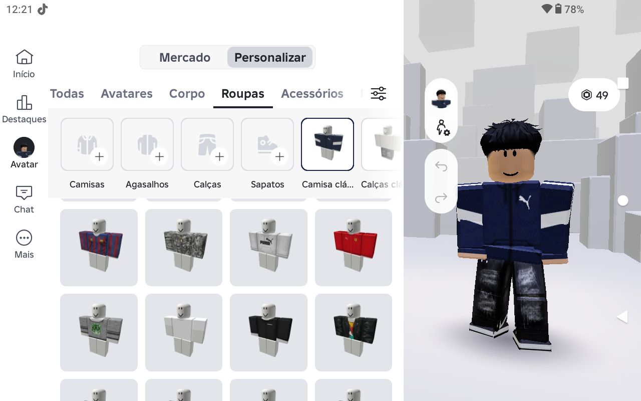 CONTA DE ROBLOX VERIFICADA +13 COM 49 ROBUX