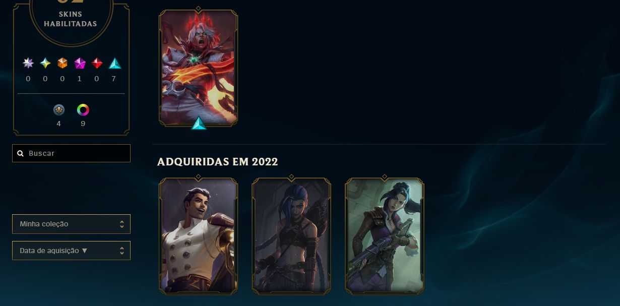 CONTA LEAGUE OF LEGENDS - 18 SKINS - PROTEÇÃO CONTRA REBAIXAMENTO - FULL ACESSO
