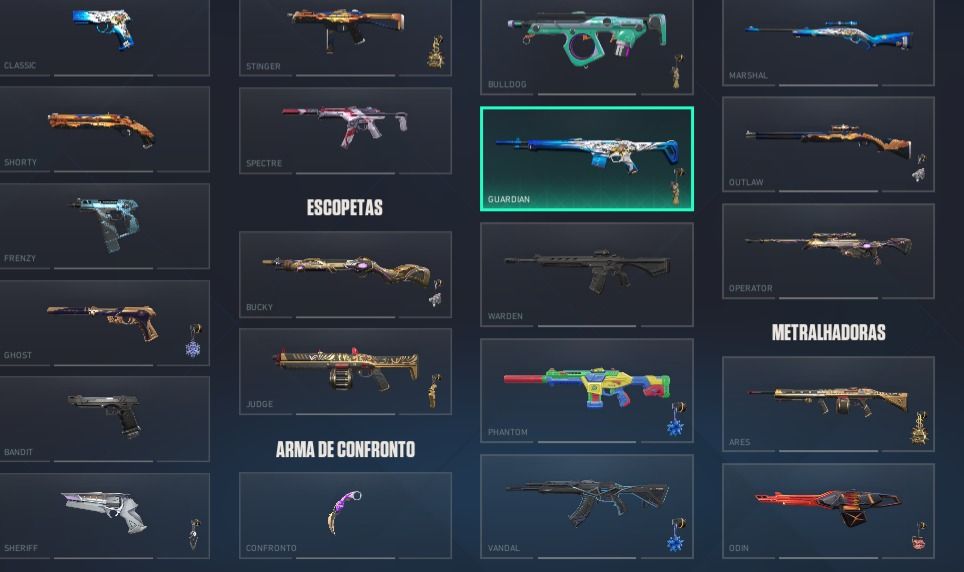 Conta de valorant barata com mutias skins