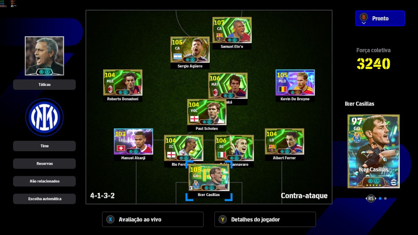 Conta PC Steam Samuel Eto'o 107, Kaka 106, De Bruine 105 e CIA
