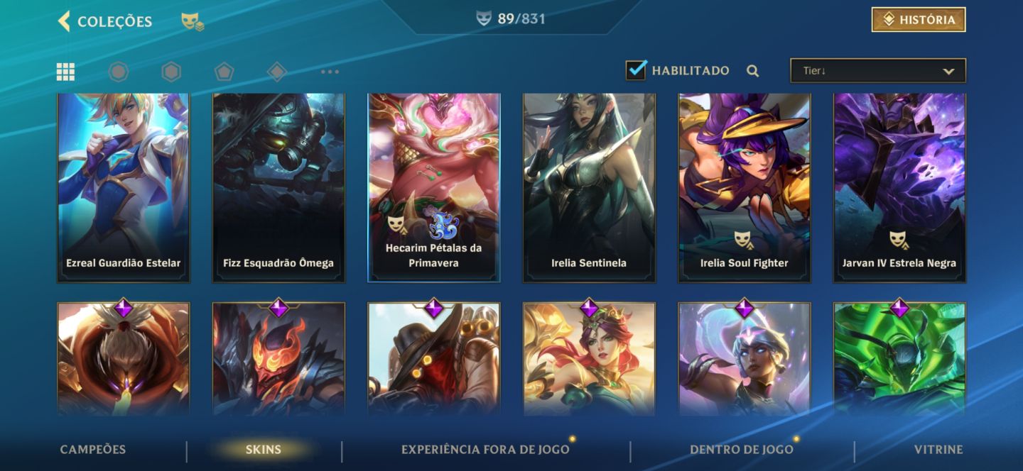 Conta de lol wild rift 2 skins mística, e 11 lendária, quase todos os bonecos