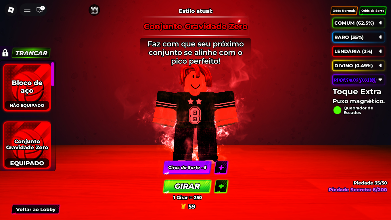 Conta roblox a venda, blox fruit, blue lock, voleyball