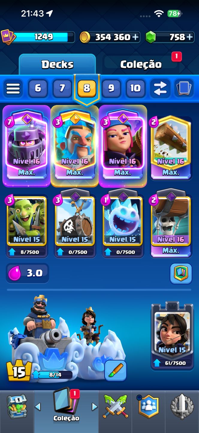 CONTA DE CLASH SUPER UPADA (+9500 TROFÉUS)
