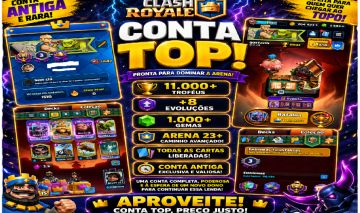 Conta Clash Royale 11k Troféus | Todas Cartas | +8 EVO | 1.5k Gemas
