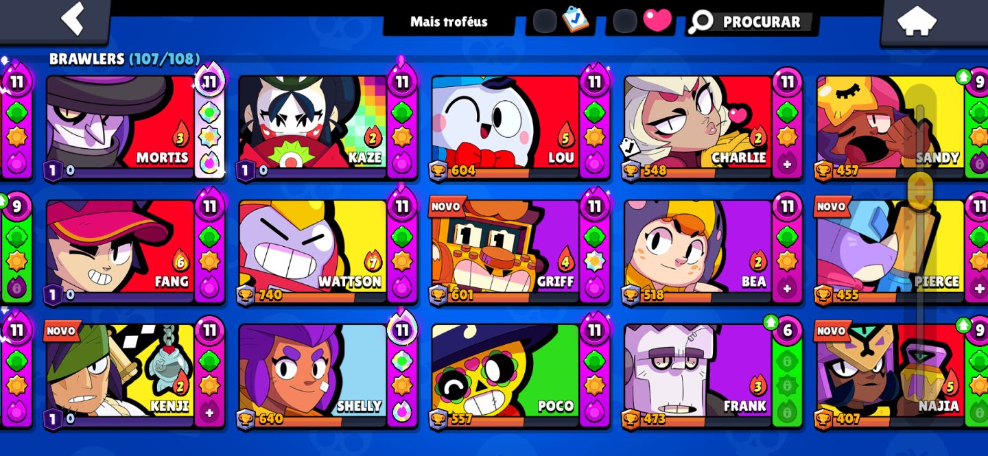 Conta brawl stars 2019 com todos brawlers 55K trofeu