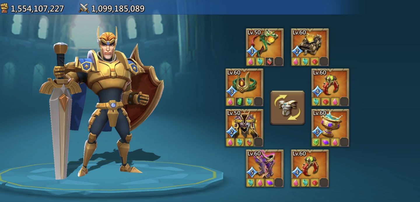Conta lords mobile 1.500b de poder